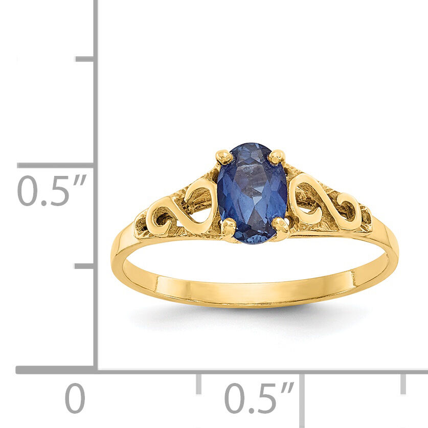 14k Madi K Synthetic Sapphire Spinel Ring-GK283