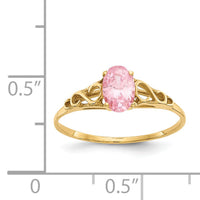 14k Madi K Synthetic Rose Zircon Ring-GK284
