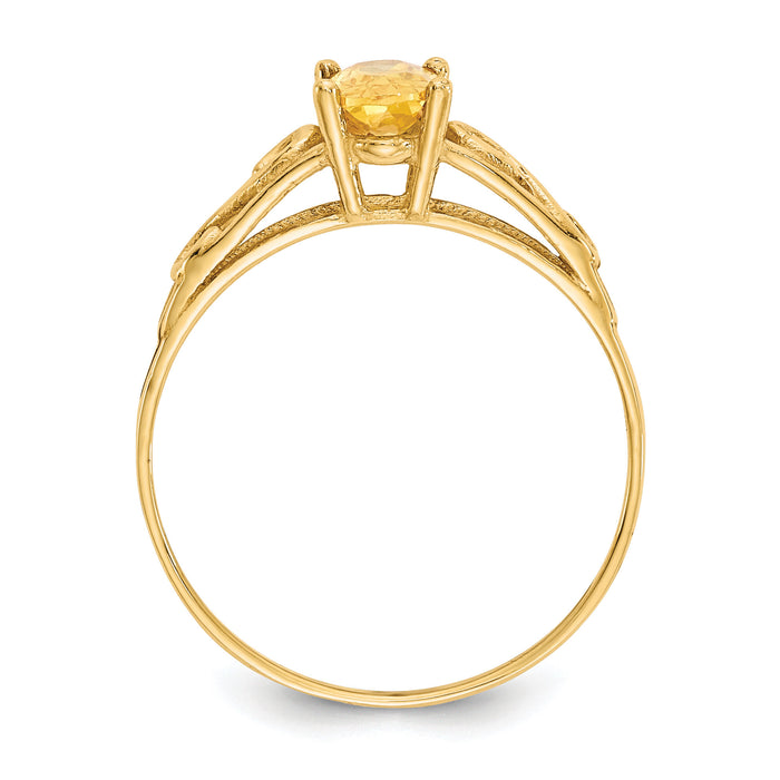 14k Madi K Synthetic Citrine Ring-GK285