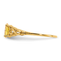 14k Madi K Synthetic Citrine Ring-GK285