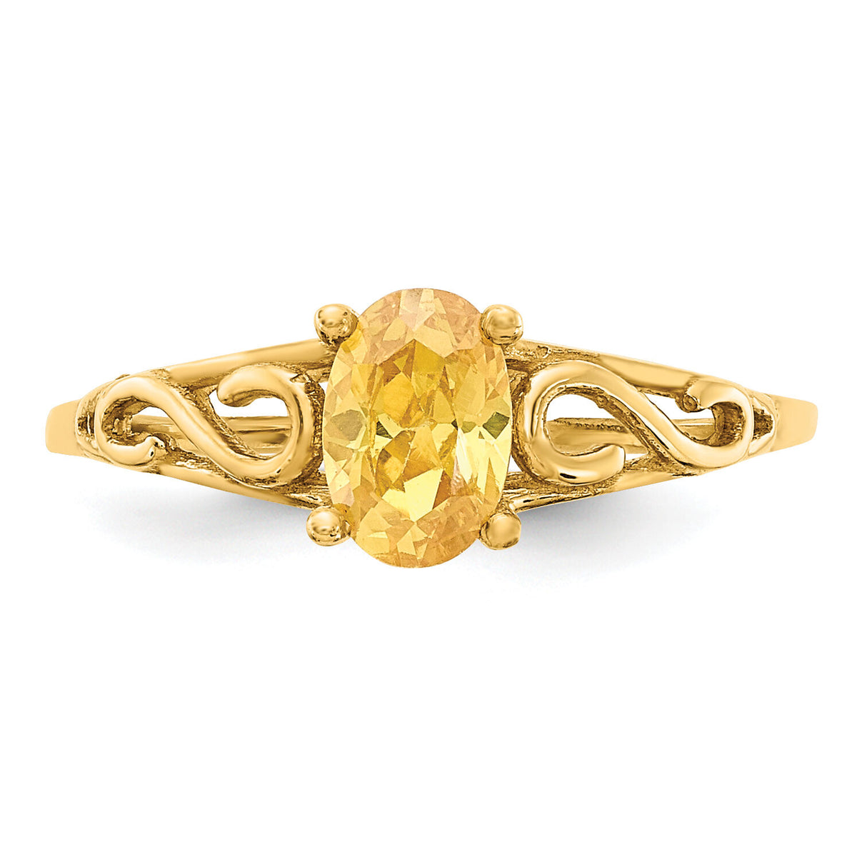 14k Madi K Synthetic Citrine Ring-GK285