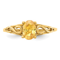 14k Madi K Synthetic Citrine Ring-GK285
