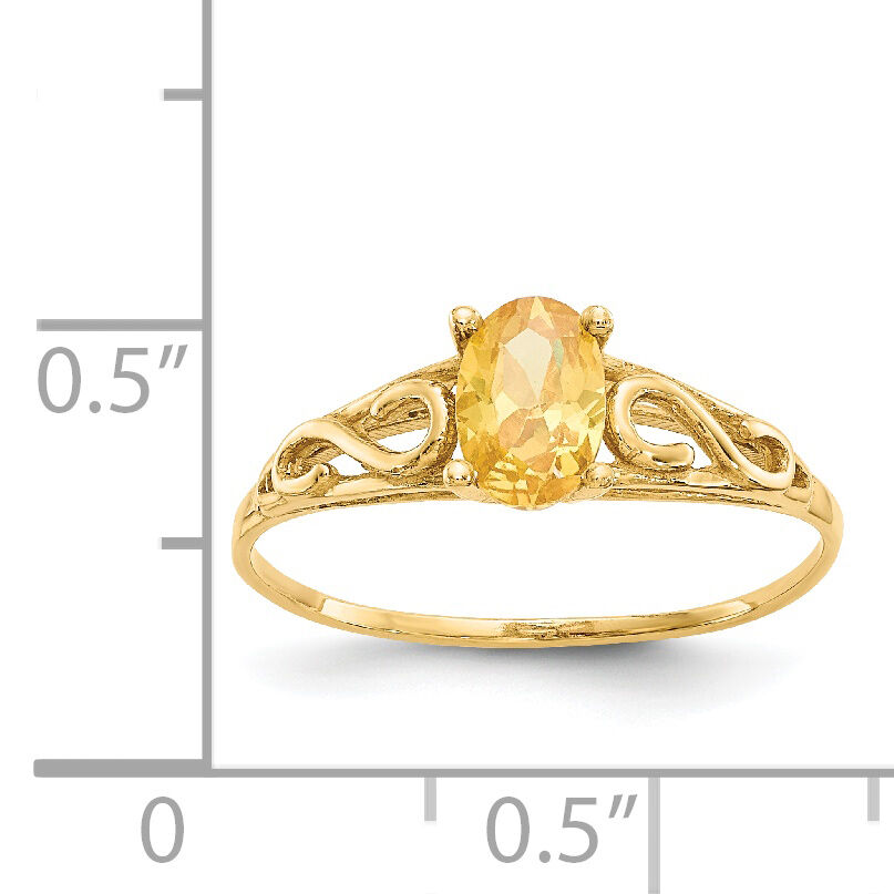 14k Madi K Synthetic Citrine Ring-GK285