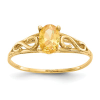 14k Madi K Synthetic Citrine Ring-GK285