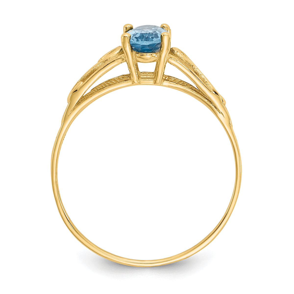 14k Madi K Synthetic Blue Zircon Ring-GK286