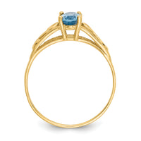 14k Madi K Synthetic Blue Zircon Ring-GK286