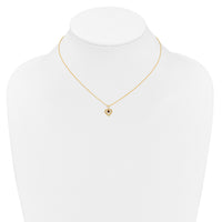 14k Madi K 3mm Garnet Heart Birthstone Necklace-GK400-15