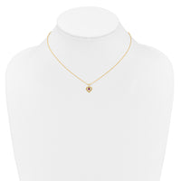 14k Madi K 3mm Ruby Heart Birthstone Necklace-GK409-15