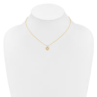 14k Madi K 3mm Opal Heart Necklace-GK412-15