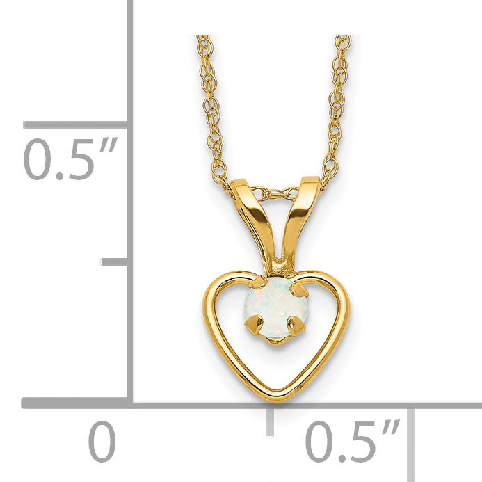 14k Madi K 3mm Opal Heart Necklace-GK412-15