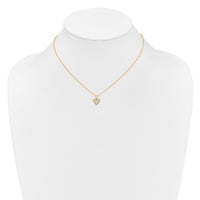 14k Madi K 3mm Blue Zircon Heart Birthstone Necklace-GK414-15