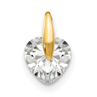 14k Madi K CZ Children's Heart Pendant-GK868