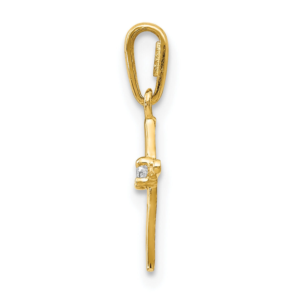 14k Madi K CZ Children's Cross Pendant-GK874