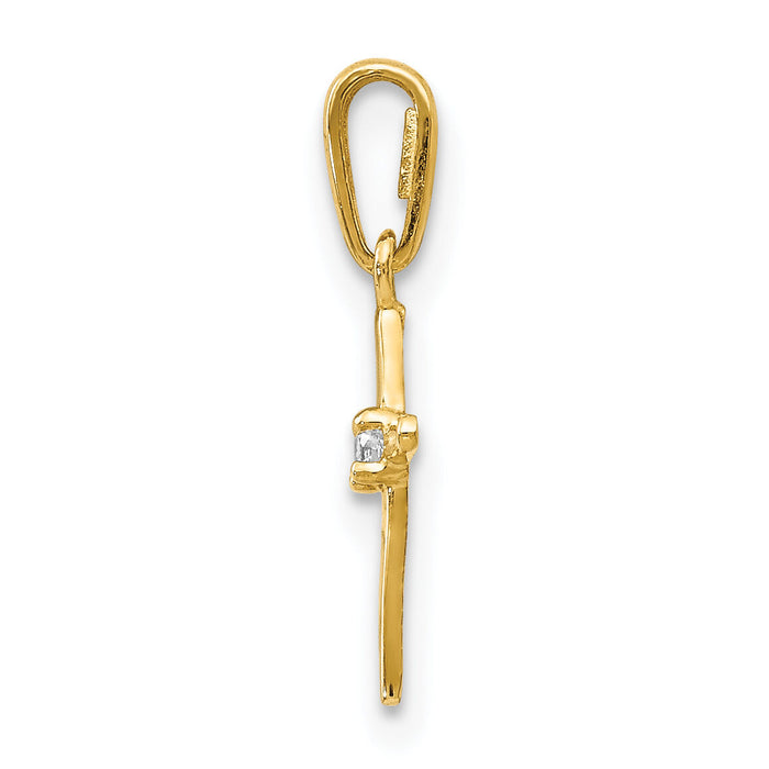 14k Madi K CZ Children's Cross Pendant-GK874
