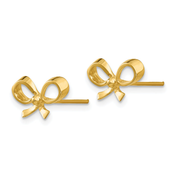 14k Bow Post Earrings-H1051