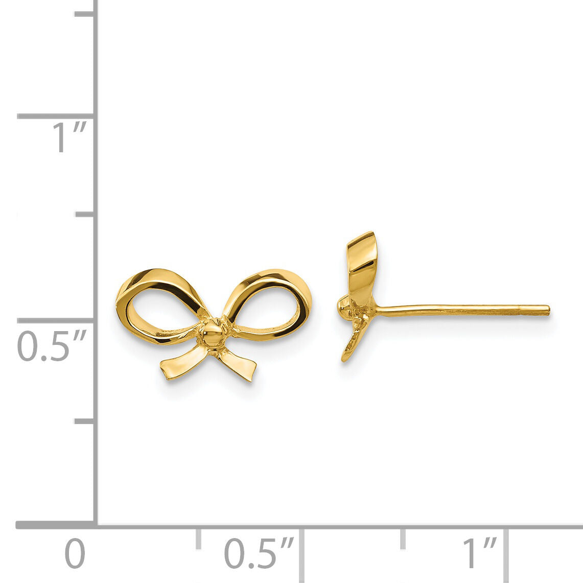 14k Bow Post Earrings-H1051