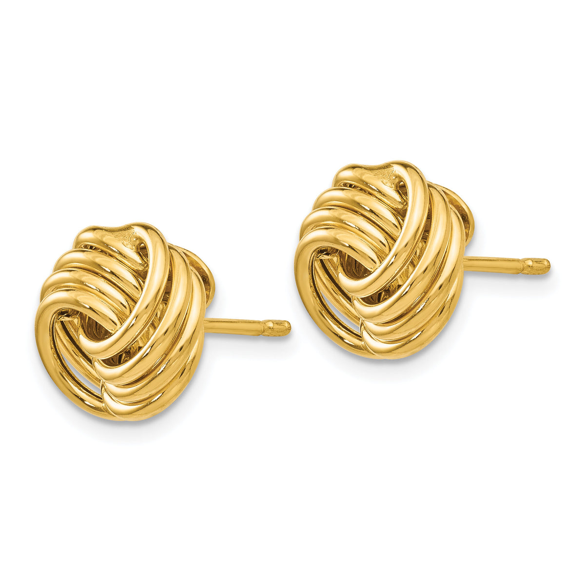 14k Polished Fancy Post Earrings-H1055