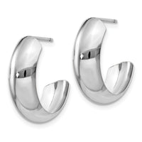 14k White Gold Hoop Earrings-H327