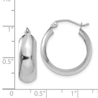 14k White Gold Hoop Earrings-H328