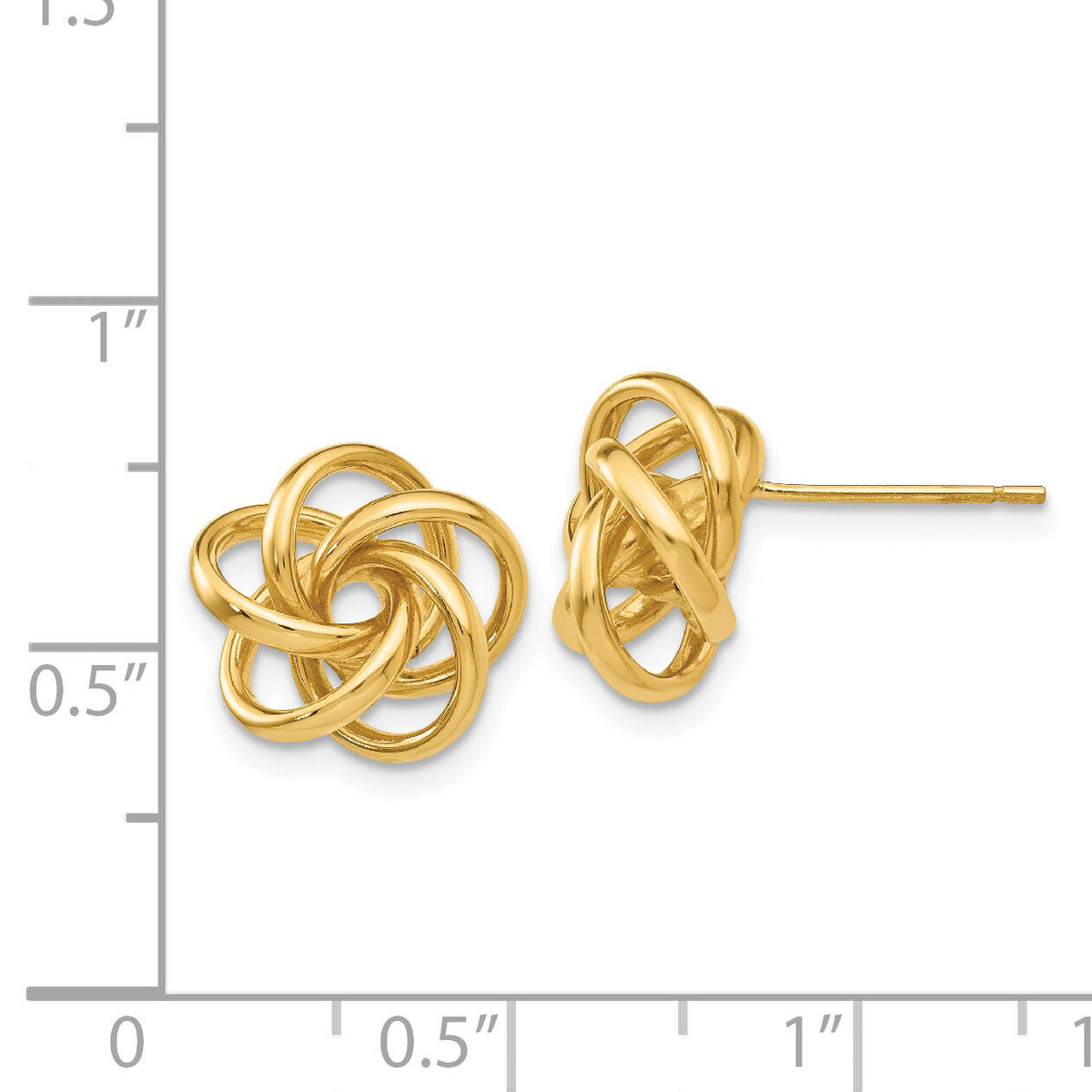 14k Love Knot Earrings-H442