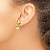 14k Non-pierced Fancy Ball Earrings-H632