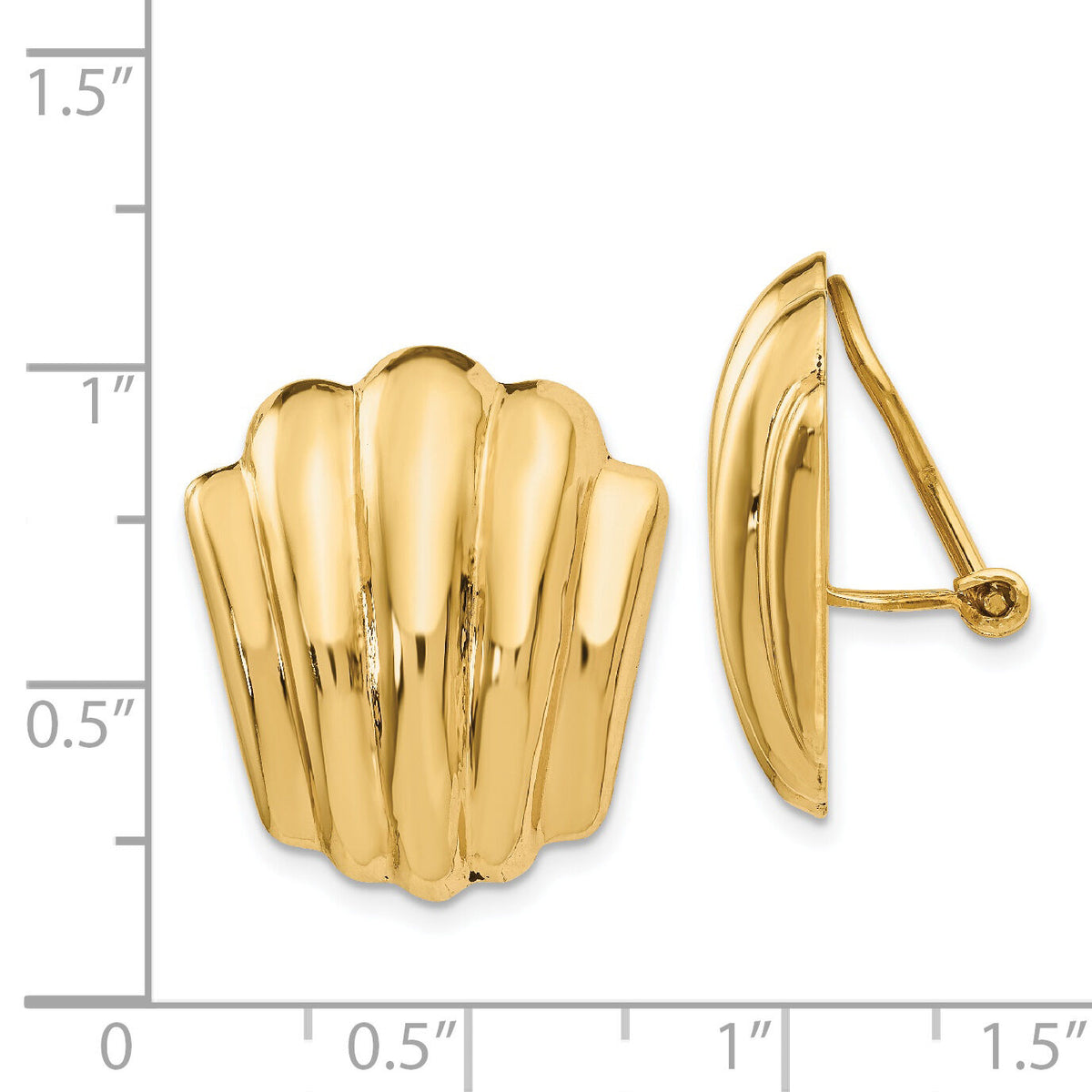 14k Non-pierced Fancy Earrings-H640