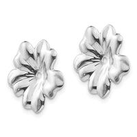 14k White Gold Floral Earring Jackets-H717J