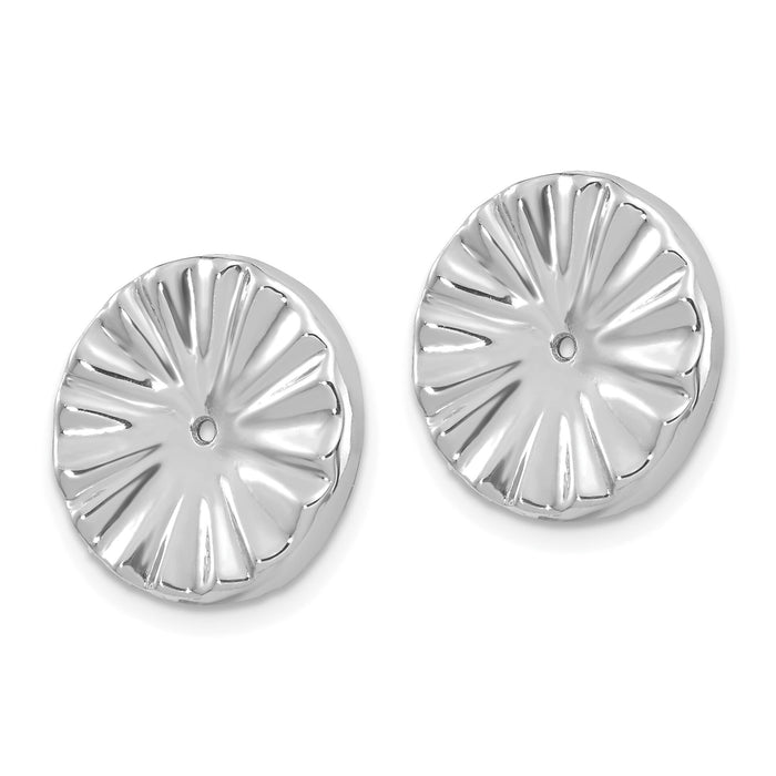 14k White Gold Fancy Earring Jackets-H843