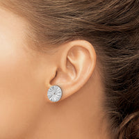 14k White Gold Fancy Earring Jackets-H843