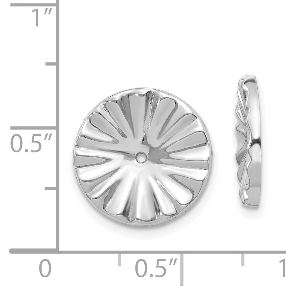 14k White Gold Fancy Earring Jackets-H843