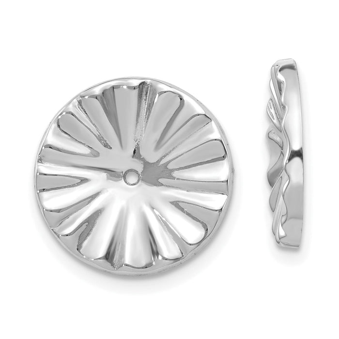 14k White Gold Fancy Earring Jackets-H843