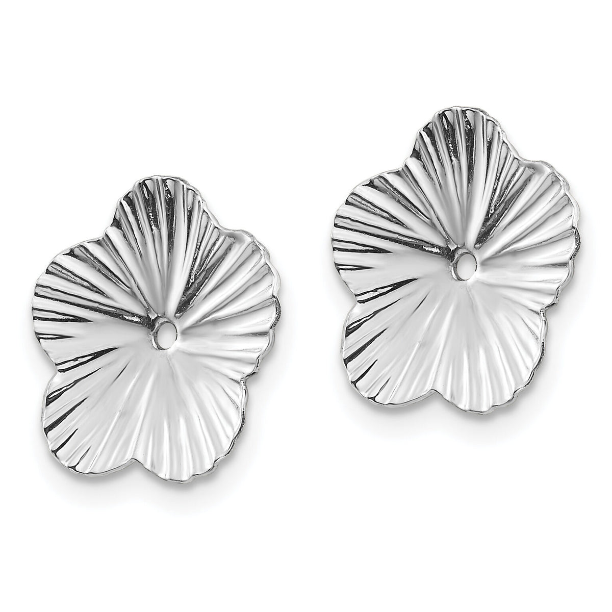14k White Gold Fancy Earring Jackets-H846