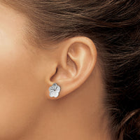 14k White Gold Fancy Earring Jackets-H846