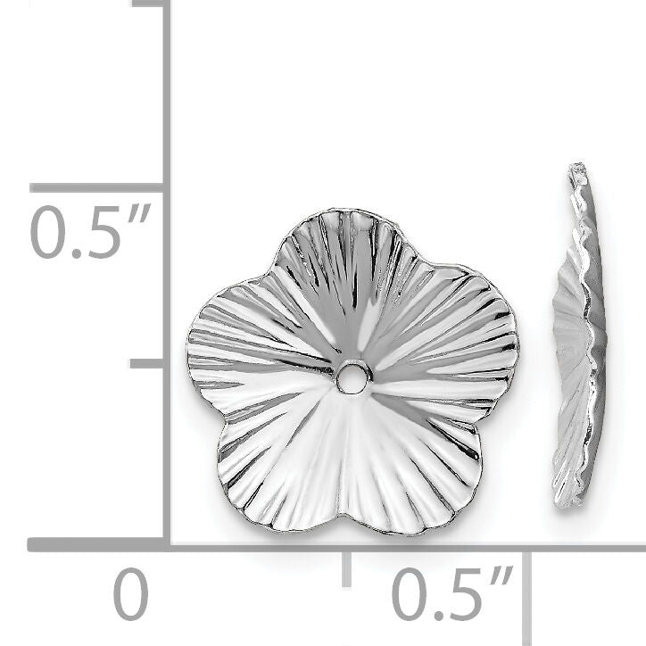 14k White Gold Fancy Earring Jackets-H846