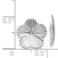 14k White Gold Fancy Earring Jackets-H846