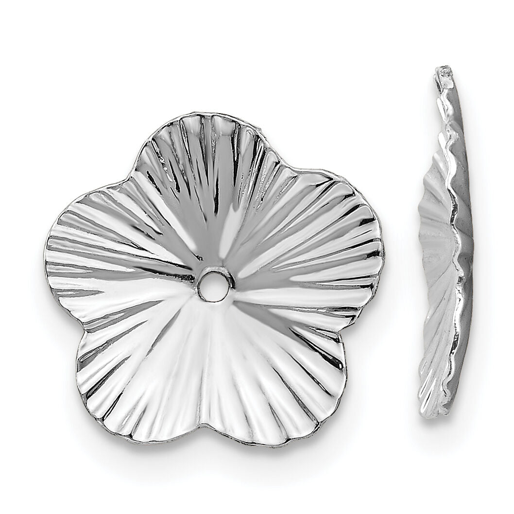 14k White Gold Fancy Earring Jackets-H846