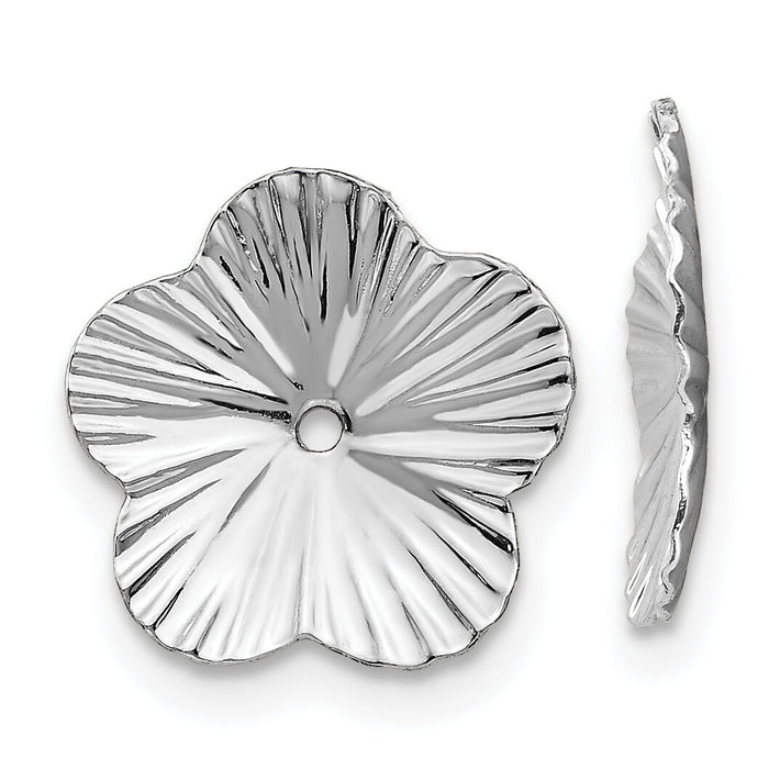 14k White Gold Fancy Earring Jackets-H846