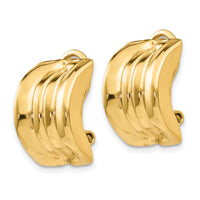 14k Omega Clip Non-pierced Earrings-H864