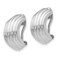 14k White Gold Non-pierced Earrings-H870