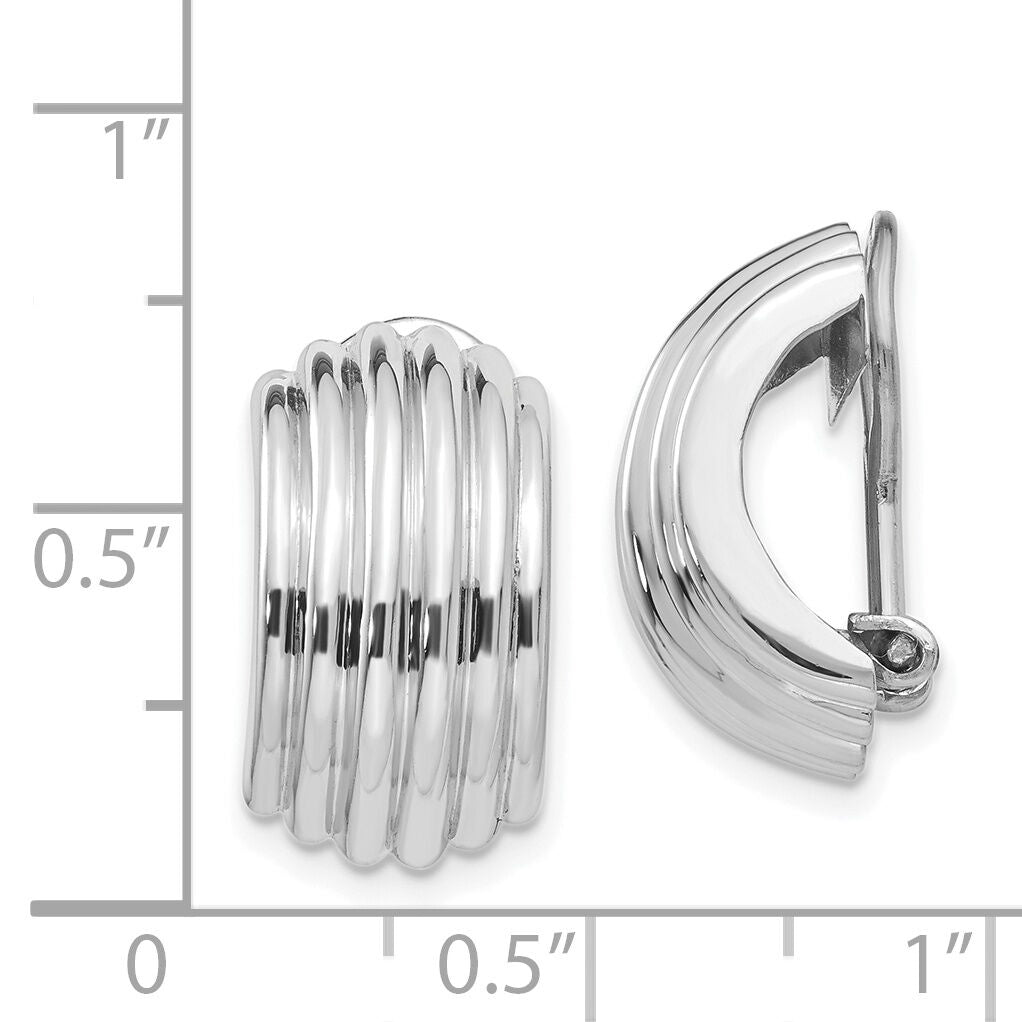14k White Gold Non-pierced Earrings-H870