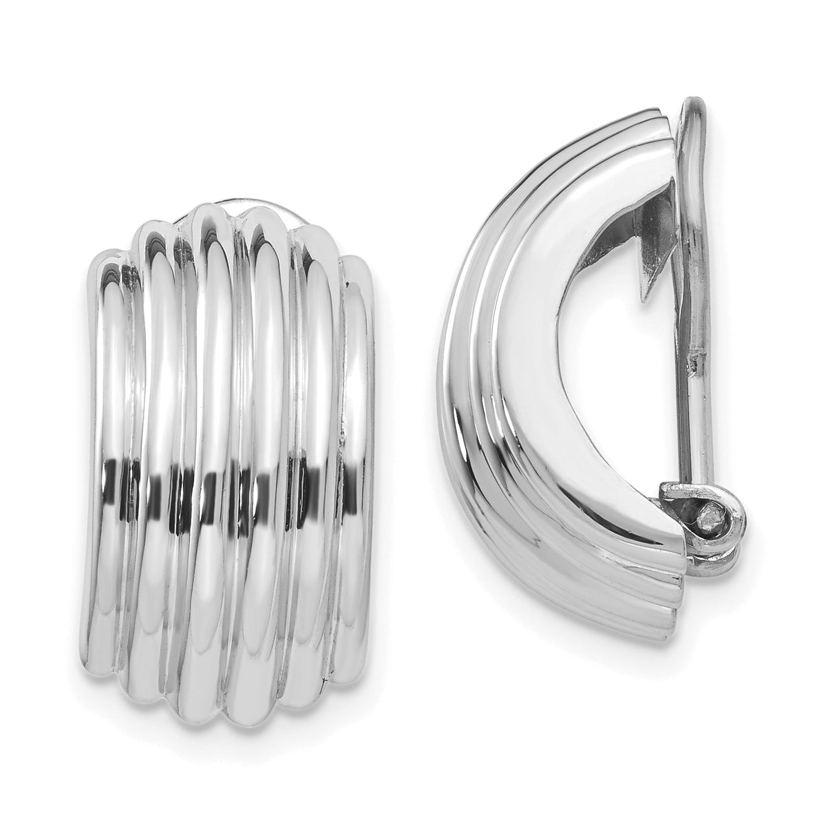 14k White Gold Non-pierced Earrings-H870
