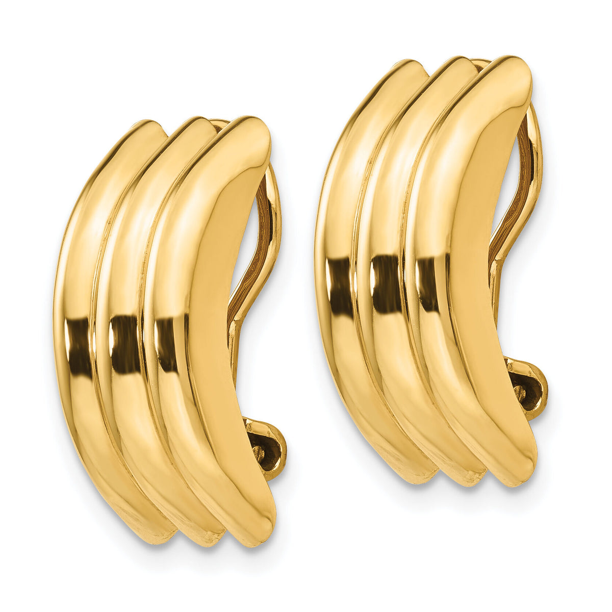 14k Omega Clip Non-pierced Earrings-H871