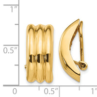 14k Omega Clip Non-pierced Earrings-H871