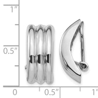 14k White Gold Omega Clip Non-pierced Earrings-H872