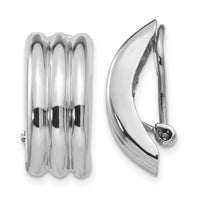 14k White Gold Omega Clip Non-pierced Earrings-H872