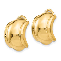 14k Omega Clip Non-pierced Earrings-H873