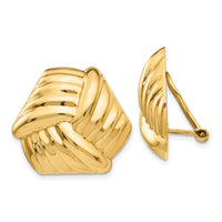 14k Omega Clip Non-pierced Earrings-H908