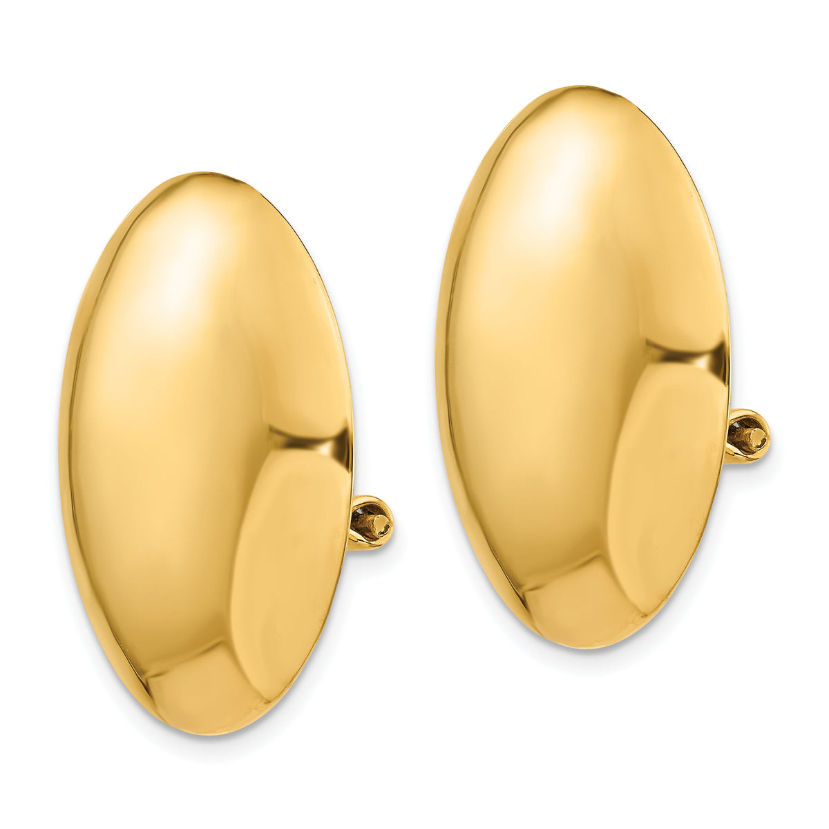 14k Omega Clip Polished Non-pierced Earrings-H911