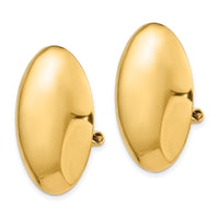 14k Omega Clip Polished Non-pierced Earrings-H911