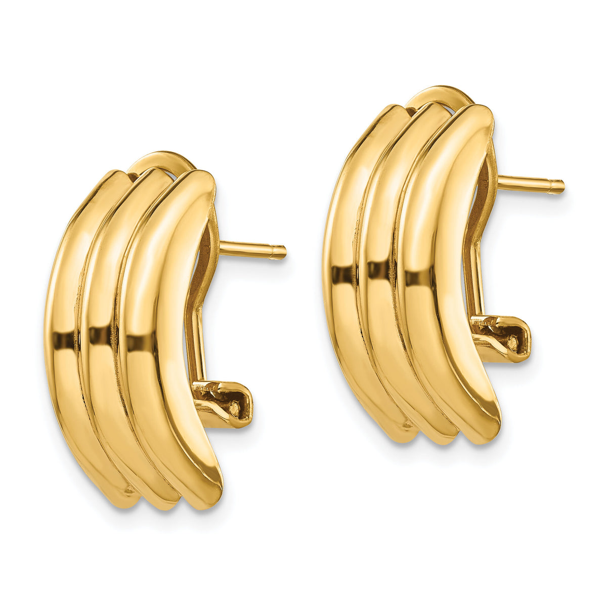 14k Omega Post Earrings-H954
